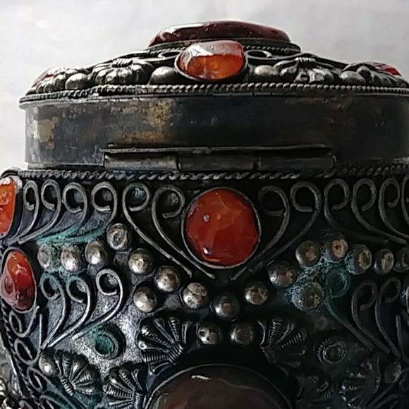 Vintage Sajai Metal & Precious Stone Purse - Picture 7 of 8